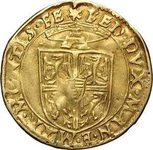 obverse: Mantova, Federico II Gonzaga (1519-1540), Scudo del Sole, MIR-446 Au 25 mm 3,31 g, ondulazioni altrimenti BB
				