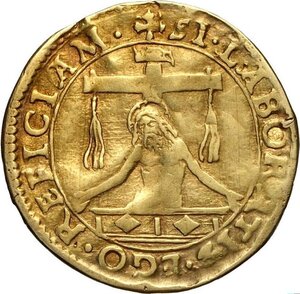 reverse: Mantova, Federico II Gonzaga (1519-1540), Scudo del Sole, MIR-446 Au 25 mm 3,31 g, ondulazioni altrimenti BB
				