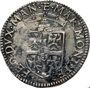 obverse: Mantova, Federico II Gonzaga (1519-1540), Lira, RR MIR-454 Ag 33 mm 6,14 g, fondi rugosi, BB+
				