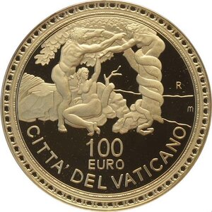 reverse: Città del Vaticano, Benedetto XVI (2005-2013), 100 Euro 2009, Tiratura: 998, Au (.917) 35 mm 30 g. In box originale con certificato, Proof
				