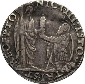 reverse: Mantova, Francesco III Gonzaga (1540-1550), Giulio, RRR MIR-495 Ag 24,5 mm 2,69 g, BB
				