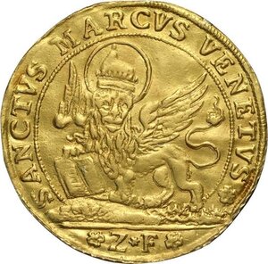 reverse: Venezia, Carlo Ruzzini (1732-1735), Osella in oro da 3 Zecchini 1734-III, RRRR Au 37 mm 10,25 g, ex Nomisma 56/1257 del 2017, montatura asportata e ritocchi lungo il contorno, BB+
				