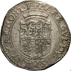 obverse: Casale, Guglielmo Gonzaga Reggenza della madre Margherita (1550-1566), Bianco 1566, MIR-259 Ag 26,5 mm 5,07 g, SPL
				