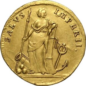 reverse: Venezia, Paolo Renier (1779-1789), Osella in oro da 4 Zecchini 1784-VI, RRR Au 31 mm 13,58 g, restauri per provenienza da incastonatura altrimenti BB
				