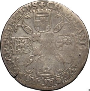 reverse: Savoia, Carlo Emanuele I (1580-1630), Tallero 1581-T, RRR MIR-596c Ag 41,5 mm 27,52 g, MB
				