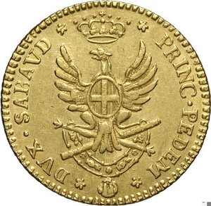 reverse: Savoia, Vittorio Amedeo III (1773-1796), Doppia 1786, Rara Au 26 mm 9,08 g, BB-SPL
				