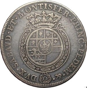 reverse: Savoia, Vittorio Amedeo III (1773-1796), Scudo da 6 Lire 1773, RRR Ag 44 mm 34,65 g, BB
				