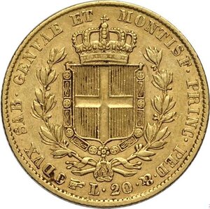 reverse: Savoia, Carlo Alberto (1831-1849), 20 Lire 1842 Torino, non comune Au 21 mm 6,42 g, buon BB
				