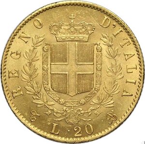 reverse: Regno d Italia, Vittorio Emanuele II (1861-1878), 20 Lire 1864 Torino, non comune Au 21 mm 6,44 g, q.FDC-FDC
				