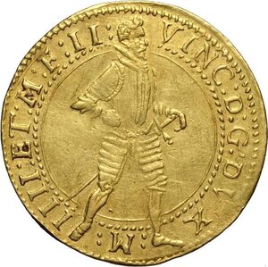 obverse: Mantova, Vincenzo I Gonzaga (1587-1612), Zecchino, RR MIR-536 Au 22 mm 3,42 g, impercettibili segnetti al bordo forse riconducibili ad una vecchia montatura, q.SPL
				