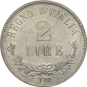 reverse: Regno d Italia, Vittorio Emanuele II (1861-1878), 2 Lire 1863 Torino 