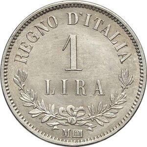 reverse: Regno d Italia, Vittorio Emanuele II (1861-1878), Lira 1863 Milano 