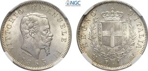 obverse: Regno d Italia, Vittorio Emanuele II (1861-1878), Lira 1863 Milano 