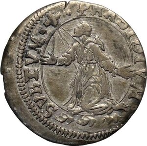 reverse: Mantova, Vincenzo I Gonzaga (1587-1612), Giulio 1601, MIR-551 Ag 26 mm 3,28 g, q.SPL
				