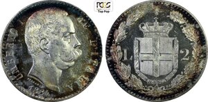 obverse: Regno d Italia, Umberto I (1878-1900), 2 Lire 1884, Ag 27 mm, fondi speculari, in Slab PCGS MS64 Top Pop! (cert. 26852845)
				