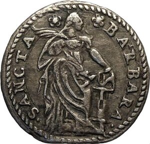 obverse: Mantova, Vincenzo I Gonzaga (1587-1612), Barbarina sd, MIR-553 Ag 22,5 mm 1,94 g, di buona qualità per il tipo, BB-SPL
				