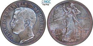 obverse: Regno d Italia, Vittorio Emanuele III (1900-1943), 10 Centesimi 1911 Prova, RR Pag-325 Cu 30 mm 10 g. Di impareggiabile qualità, è in assoluto il grado più alto di cui siamo a conoscenza, attribuito ad una moneta italiana anteguerra, patina iridescente, in Slab NGC MS68+ BN Top Pop! (cert. 6141773005)
				