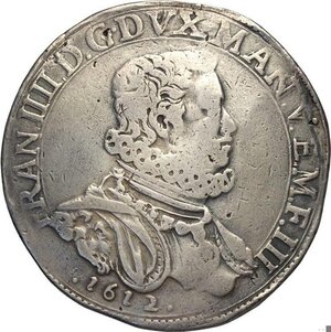 obverse: Mantova, Francesco IV Gonzaga (1612), Ducatone 1612, RR MIR-563 Ag 43 mm 31,26 g, MB
				