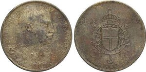 reverse: Regno d Italia, Vittorio Emanuele III (1900-1943), Lotto di 2 monete: 10 Centesimi 1903 Progetto (BB), 2 Lire 1915 Croce Rossa (segnetti di smontaggio sul contorno, q.SPL)
				