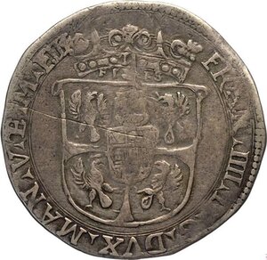 obverse: Mantova, Francesco IV Gonzaga (1612), Lira 1612, Rara MIR-567 Ag 30 mm 5,58 g, la rarità attribuita a questa moneta è ingenerosa, graffio MB+
				