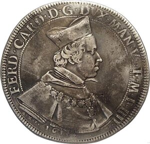 obverse: Mantova, Ferdinando Gonzaga (1612-1626), Ducatone 1613, RR MIR-590 Ag 43 mm 31,12 g, minime tracce di vecchia pulitura, BB
				