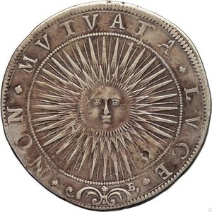 reverse: Mantova, Ferdinando Gonzaga (1612-1626), Ducatone 1614, RR MIR-590 Ag 42 mm 31,27 g, q.BB
				