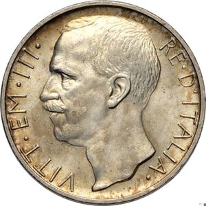 obverse: Regno d Italia, Vittorio Emanuele III (1900-1943), 10 Lire 1926, Rara Ag 27, q.FDC
				