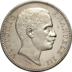 obverse: Regno d Italia, Vittorio Emanuele III (1900-1943), 5 Lire 1901, coniati 114 esemplari, RRRR Ag 37 mm 25 g, sigillata FDC da A. Bazzoni
				