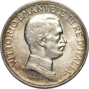 obverse: Regno d Italia, Vittorio Emanuele III (1900-1943), Lira 1915 varietà denominata 