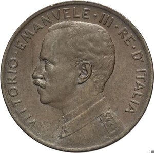 obverse: Regno d Italia, Vittorio Emanuele III (1900-1943), 2 Centesimi 1915 varietà denominata 