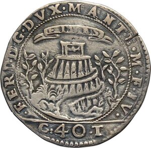 obverse: Mantova, Ferdinando Gonzaga (1612-1626), Quarto di Ducatone, RR MIR-605 Ag 31,5 mm 8,45 g, q.BB
				