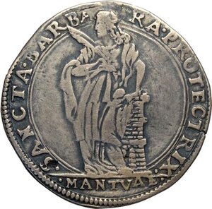 reverse: Mantova, Ferdinando Gonzaga (1612-1626), Quarto di Ducatone, RR MIR-605 Ag 31,5 mm 8,45 g, q.BB
				