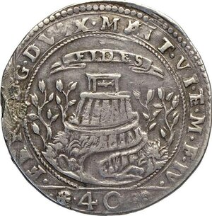 obverse: Mantova, Ferdinando Gonzaga (1612-1626), Quarto di Ducatone, RR MIR-605 Ag 32 mm 8,32 g, appiccagnolo divelto altrimenti BB-SPL
				