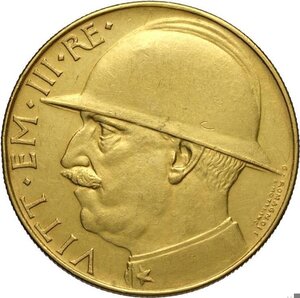 obverse: Regno d Italia, Vittorio Emanuele III (1900-1943), 20 Lire 1928 Riconio in oro, Au 35,5 mm 32,18 g, SPL
				