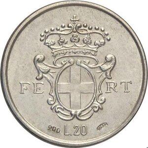 reverse: Umberto II (1946), Gettone da 20 Lire 1946, RRR Mont-1 Ag 24 mm 6,36 g, SPL-FDC
				