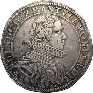 obverse: Casale, Ferdinando Gonzaga (1612-1626), Ducatone 1617, RRR MIR-323 Ag 43 mm 31,55 g, BB+
				