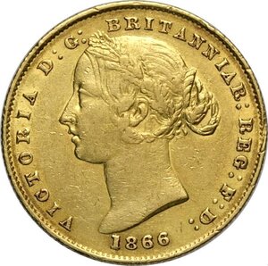 obverse: Australia, Victoria (1837-1901), Sovereign 1866-SY, Sydney Mint, Au 22 mm 7,95 g, BB+
				