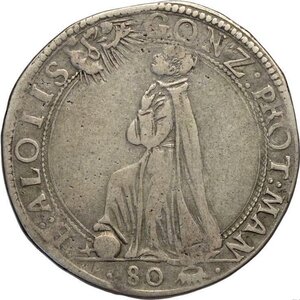 reverse: Mantova, Vincenzo II Gonzaga (1627), Mezzo Ducatone, RR MIR-627 Ag 37 mm 14,99 g, BB
				