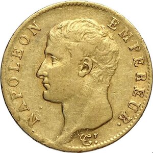 obverse: France, Napoleon I (1799-1814), 20 Francs AN 13-A, Paris mint, Au 21 mm 6,42 g, BB+
				