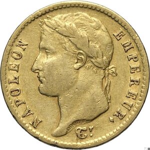 obverse: France, Napoleon I (1799-1814), 20 Francs 1811-A, Paris mint, Au 21 mm 6,40 g, BB
				