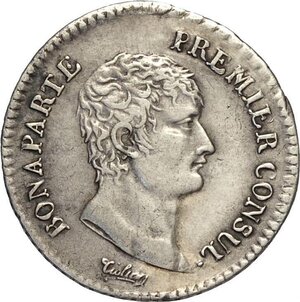 obverse: France, Napoleon I (1799-1814), 1/2 Franc AN 12-G, Geneve mint, Rara Gad-394 Ag 18 mm 2,46 g, di buona qualità per questo raro millesimo, BB+
				