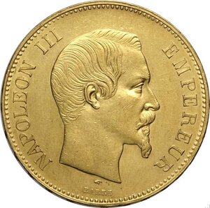 obverse: France, Napoleon III (1852-1870), 100 Francs 1855-A, Paris mint, Au 35 mm 32,24 g, q.SPL
				