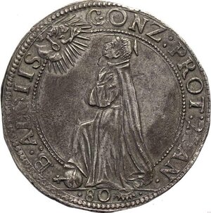 reverse: Mantova, Carlo I Gonzaga/Nevers (1627-1637), Mezzo Ducatone, Rara MIR-647/1 Ag 38,5 mm 14,52 g, bella patina q.SPL
				