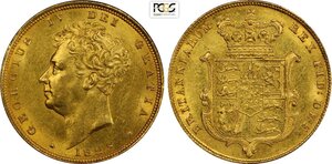 obverse: Great Britain, George IV (1820-1830), Sovereign 1825, S-3801 Au 22 mm 7,99 g, in Slab PCGS MS61
				