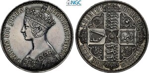 obverse: Great Britain, Victoria (1837-1901), Gothic Crown 1847 