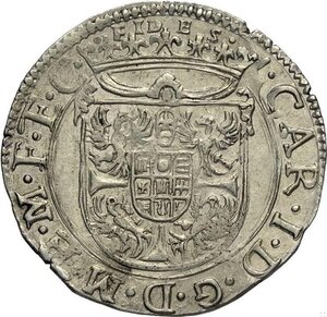 obverse: Mantova, Carlo I Gonzaga/Nevers (1627-1637), Lira 1633, MIR-650 Ag 28 mm 4,44 g, di gran qualità, SPL-FDC
				