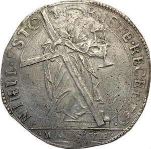 obverse: Mantova, Assedio Austro/Spagnolo (1629-1630), Scudo primo sd, RR MIR-660/1 Ag 39 mm 26,31 g, BB+
				