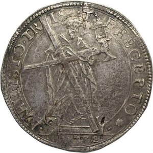 obverse: Mantova, Assedio Austro/Spagnolo (1629-1630), Scudo primo sd, RR MIR-660/1 Ag 40 mm 26,26 g, BB+
				