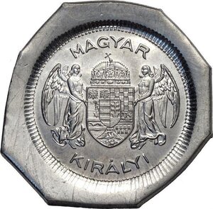 obverse: Hungary, Nicolas Horthy (1920-1944), 2 x (obverse and reverse) Lead uniface Pattern 5 Korona 1922, Pb 31-35 mm 14,91-15,45 g, FDC
				