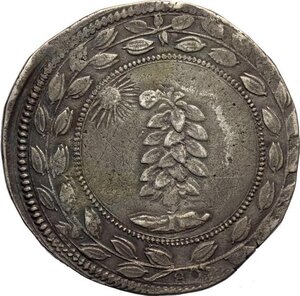 reverse: Mantova, Assedio Austro/Spagnolo (1629-1630), Mezzo Scudo del fiore 1629, RRR MIR-666 Ag 37 mm 14,49 g, BB+
				